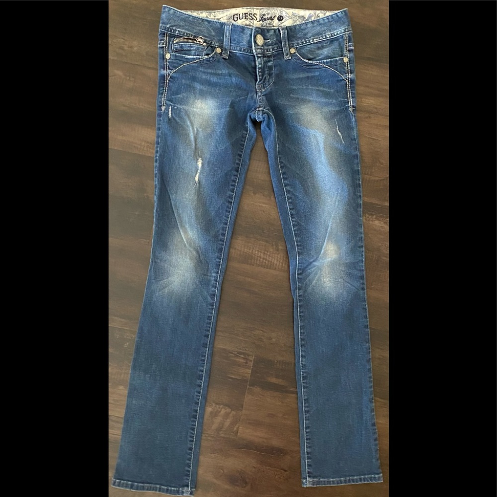 Womens Guess Jeans Zipper Pockets Size 27